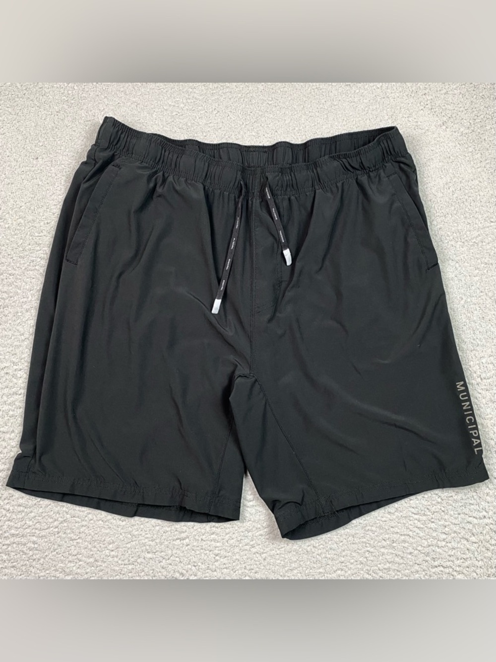 Municipal Sport Utility Gear Shorts Men's Size XL Lined Gym Workout Athletic Blk